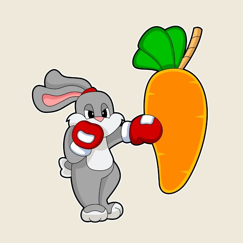Lapin Boxer Sac de frappe Carotte