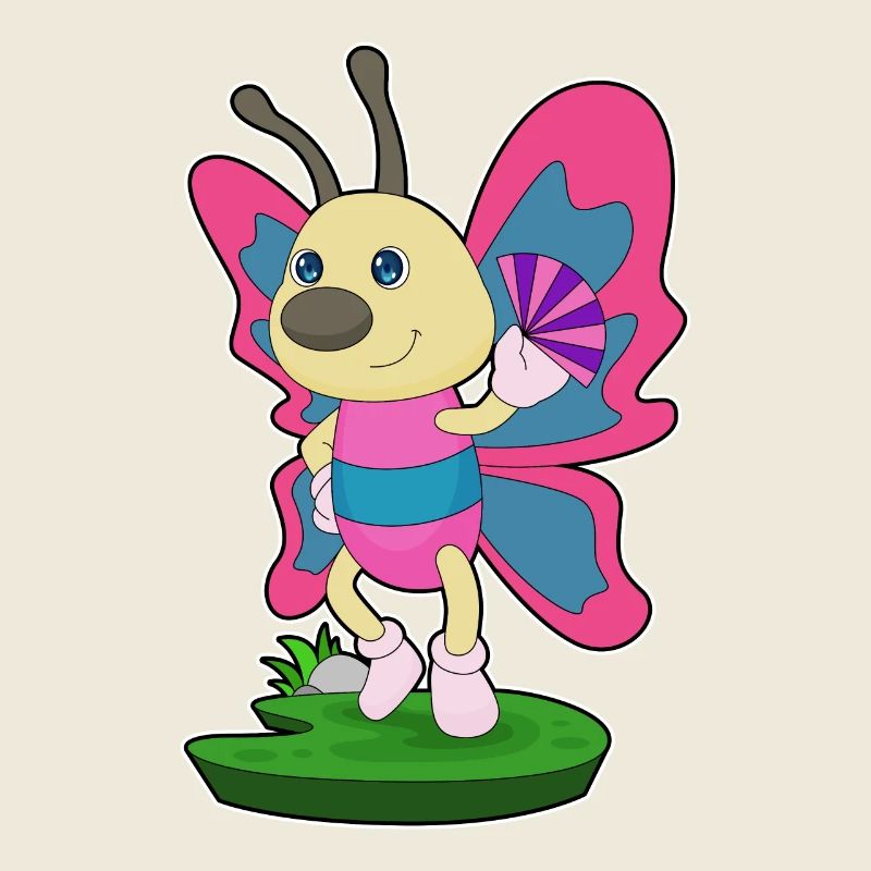 Butterfly handheld fan