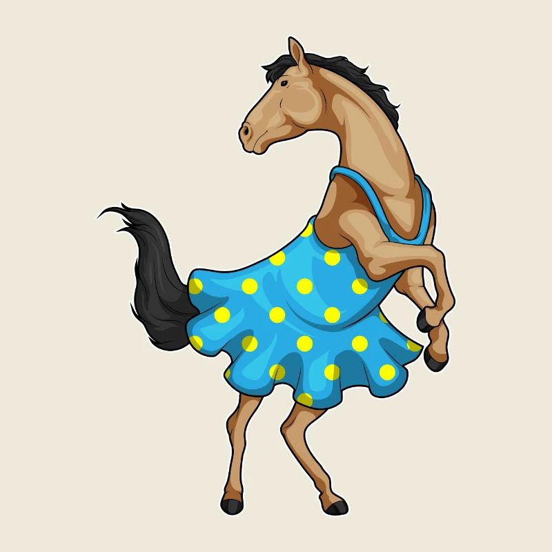 Pferd Polka Dots Kleid