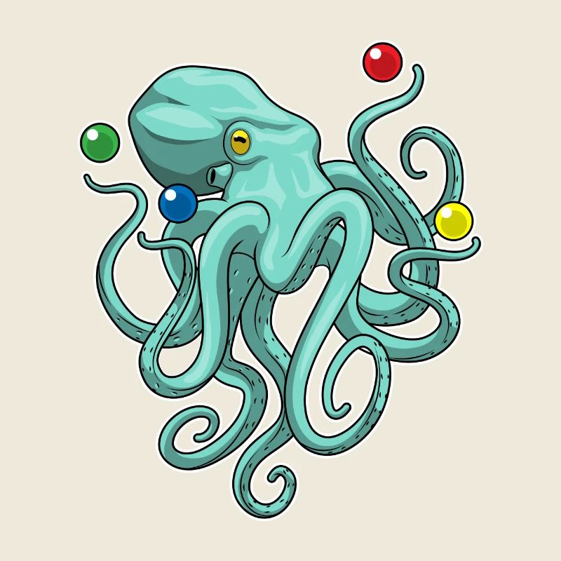 Jongleur de poulpe jongleur
