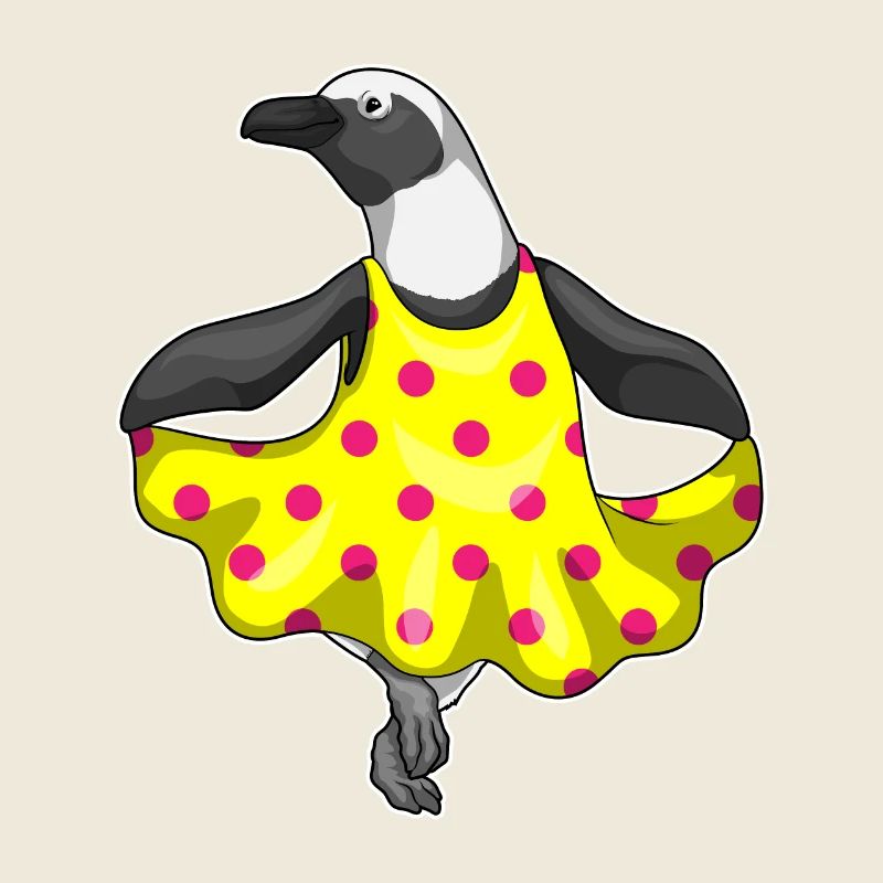 Pinguin Polka Dots Kleid