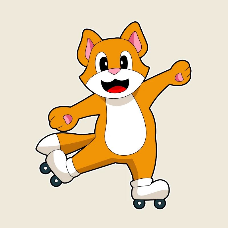 Katze Inline skating Rollschuhe