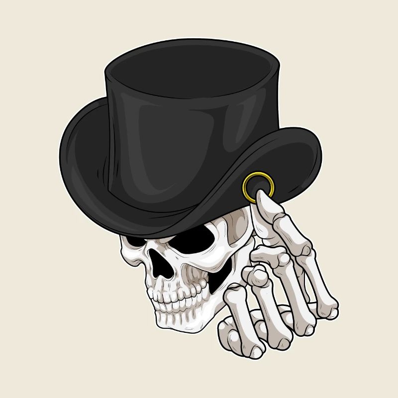 Totenkopf Bräutigam Hochzeitsring