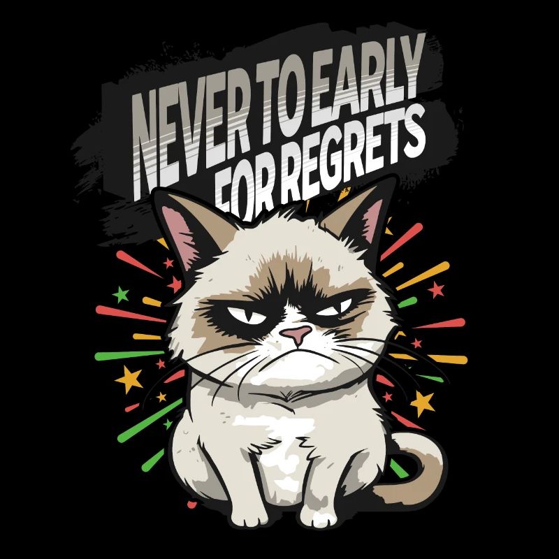 Premiers regrets - Pyjama bonne année chat en colère