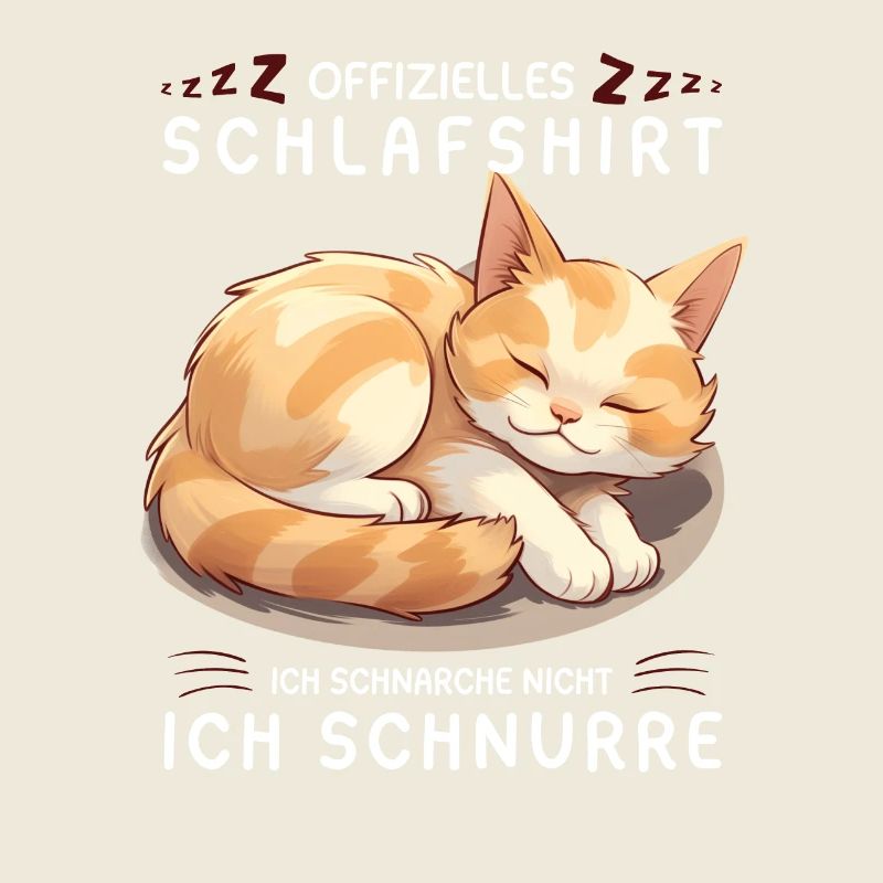 Offizielles Schlafshirt personalisiert mit Katze