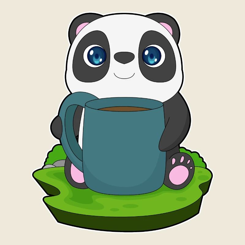 Panda Kaffee Becher
