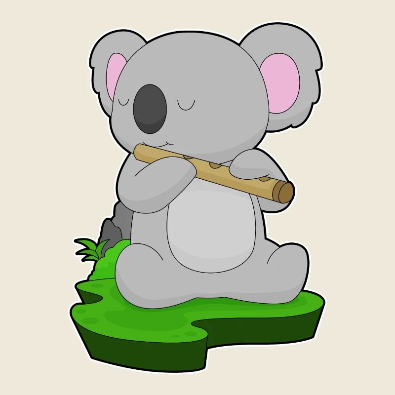 Koala Musician Flute Music