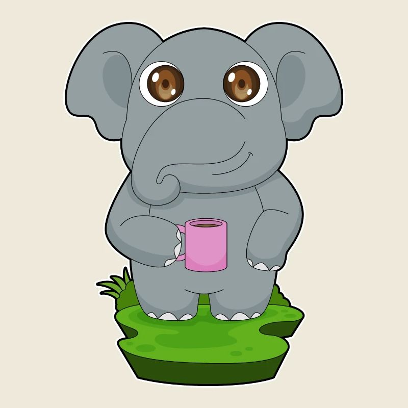 Elefant Kaffee Becher