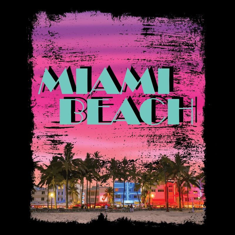 Miami Beach 80er Retro Vaporwave