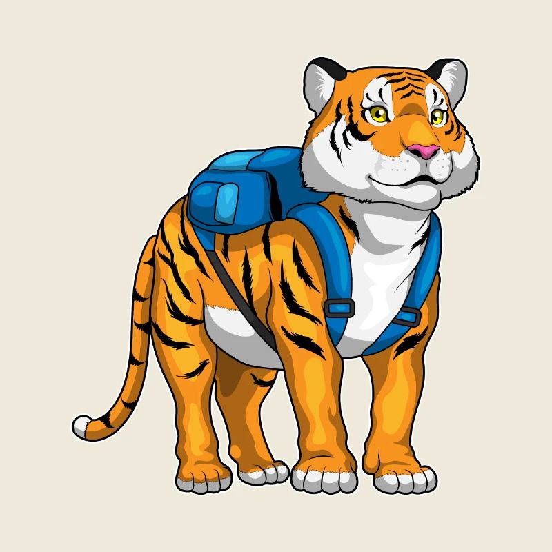 Tiger Schüler Rucksack Schule