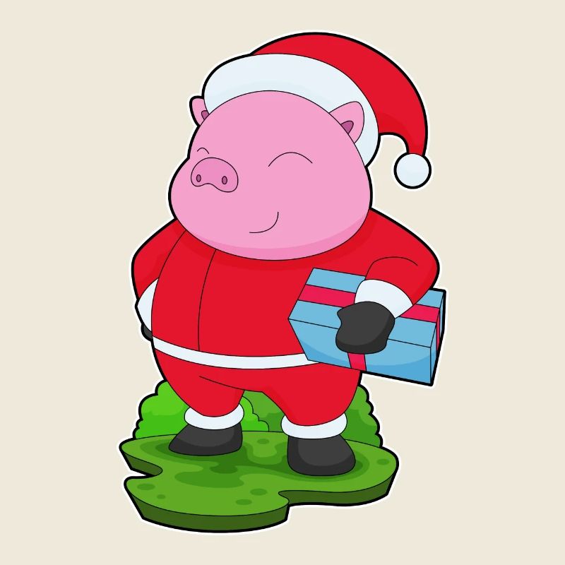 Pig Christmas Package