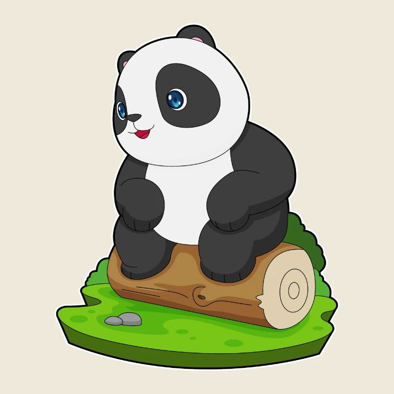 Panda Baumstamm