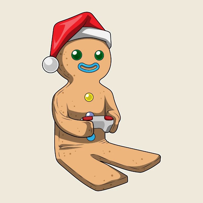 Gingerbread Man Christmas Gamer