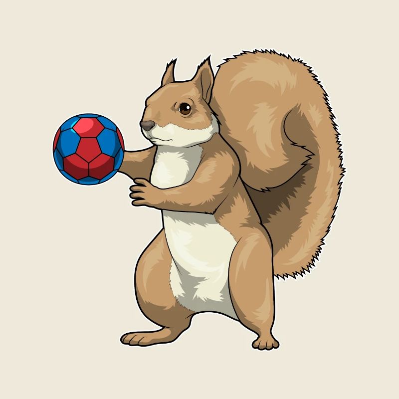 Eichhörnchen Handballspieler Handball