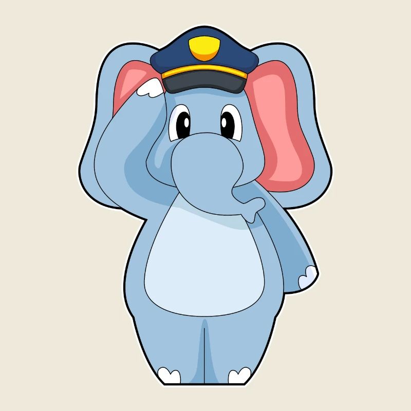 Éléphant Policier Police