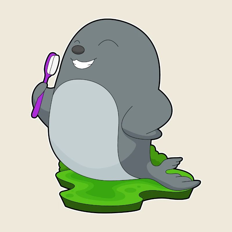 Seal Teeth Brushing Toothbrush