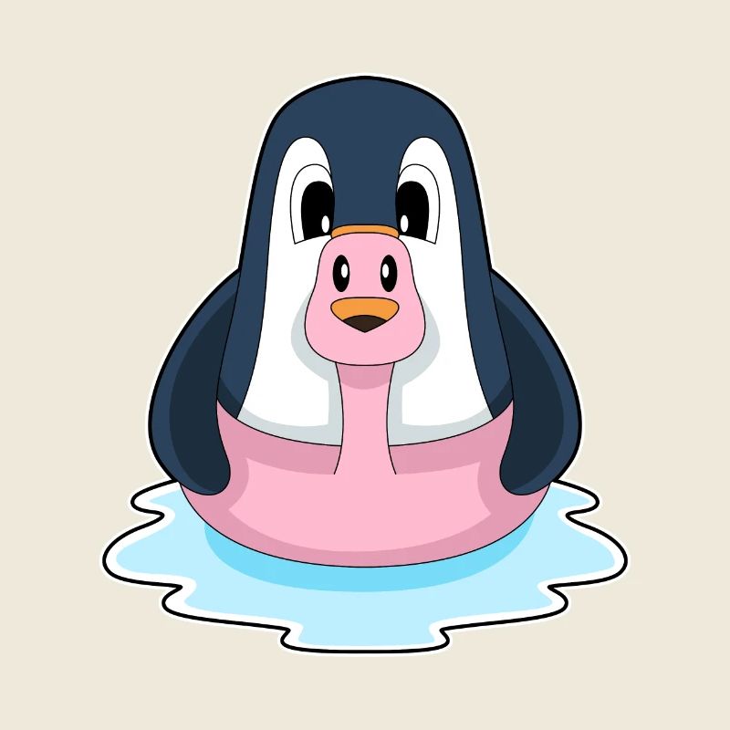 Flamant rose pingouin