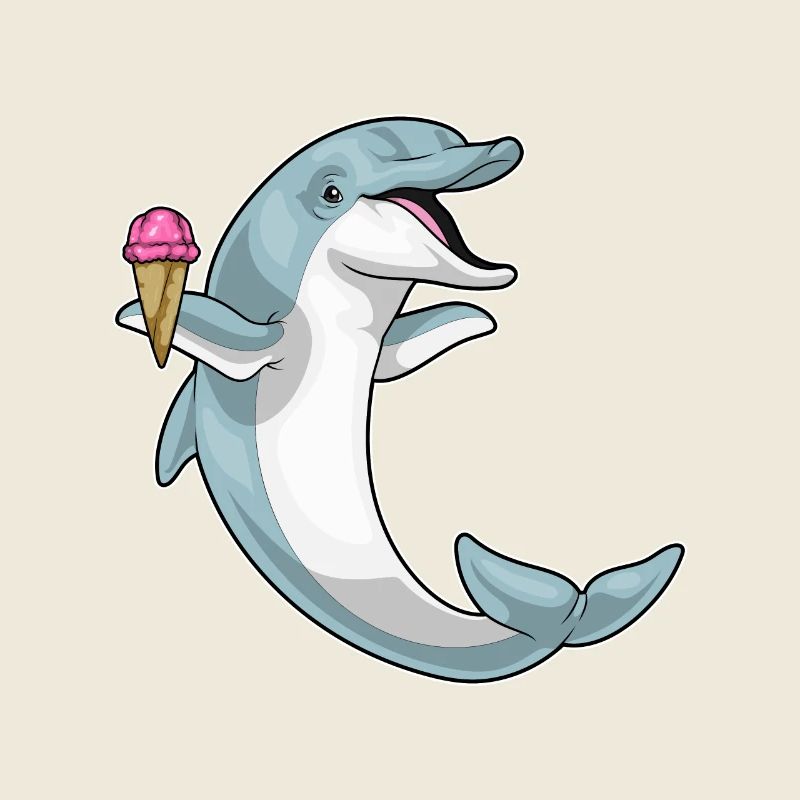 Dolphin Waffle Ice Cream