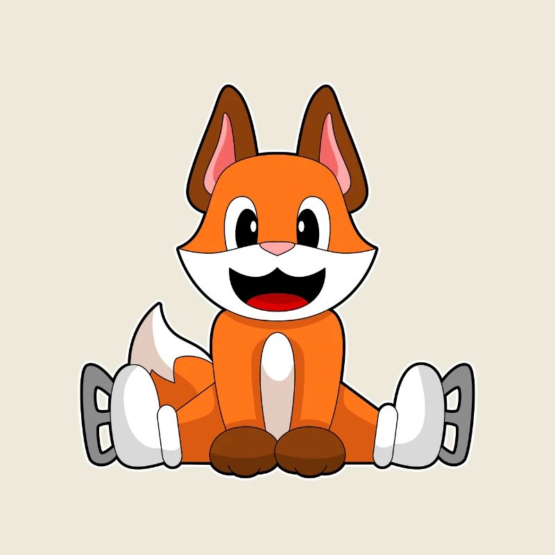 Fuchs Eislaufen Schlittschuhe