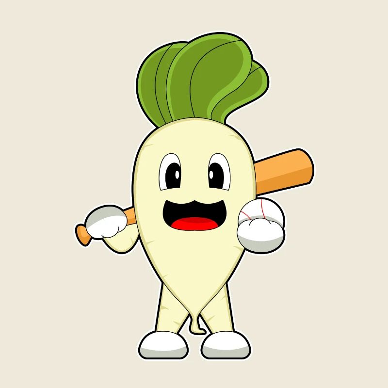 Radieschen Baseball Baseballschläger