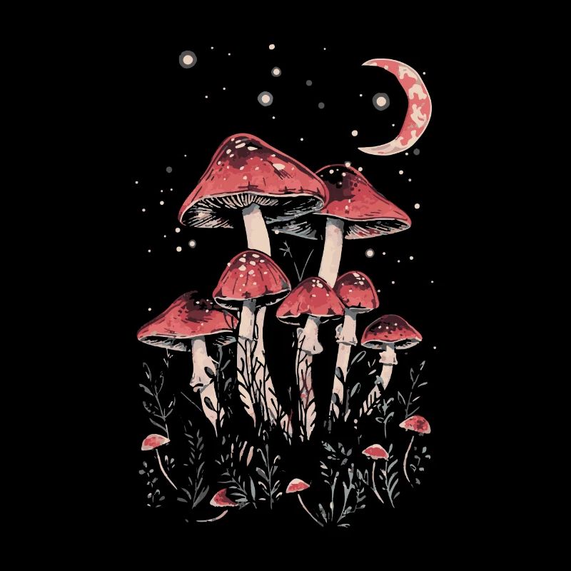 Goblincore Cottagecore Fairycore Mushroom Moon Phases