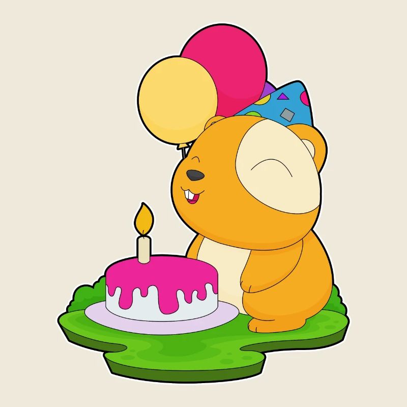 Hamster Birthday Cake