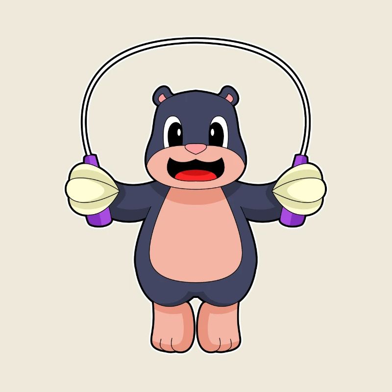 Maulwurf Seilspringen Springseil