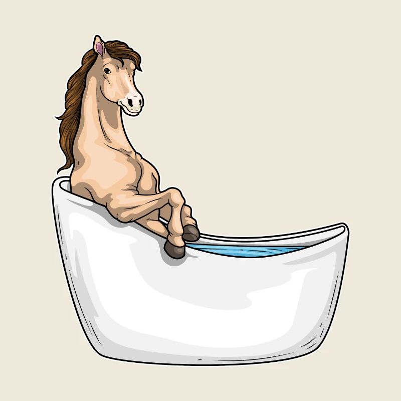 Pferd Baden Badewanne