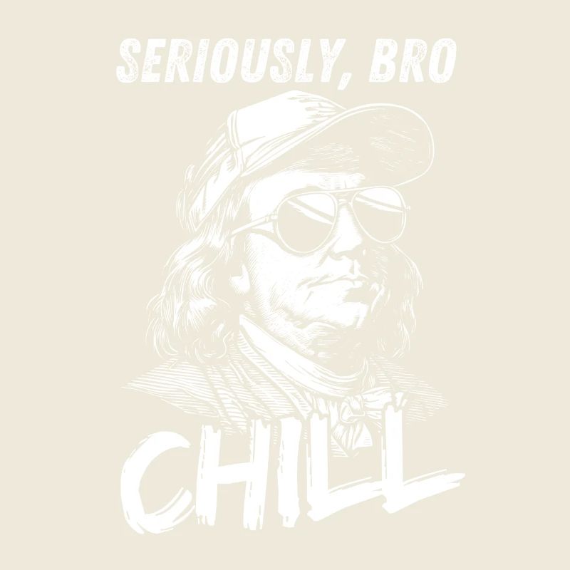 Sérieusement Bro Chill Benjamin Franklin Meme Figurine