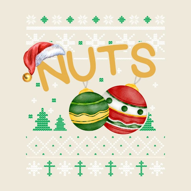 Chest Nuts Funny Christmas Couples Outfit