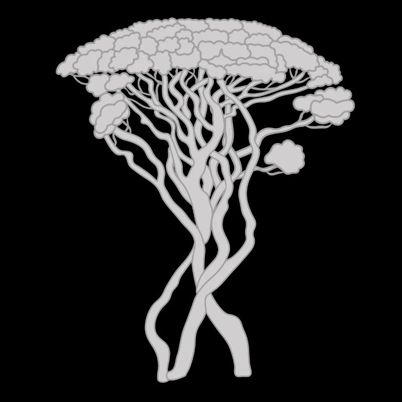 Baum, Capri Pinie, Kiefer, Nadelbaum, grau
