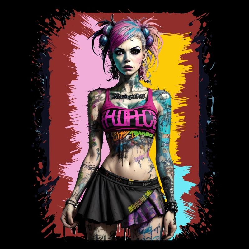 Hübsches Punk-Mädchen