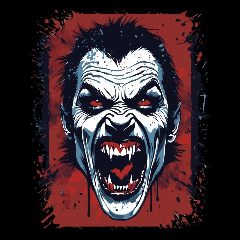 Vampir Wut - Horror Kunst Illustration