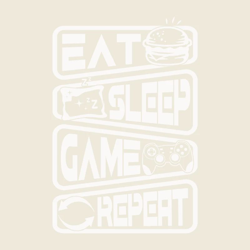 Gaming Gamer Manger Dormir Gamble Répéter
