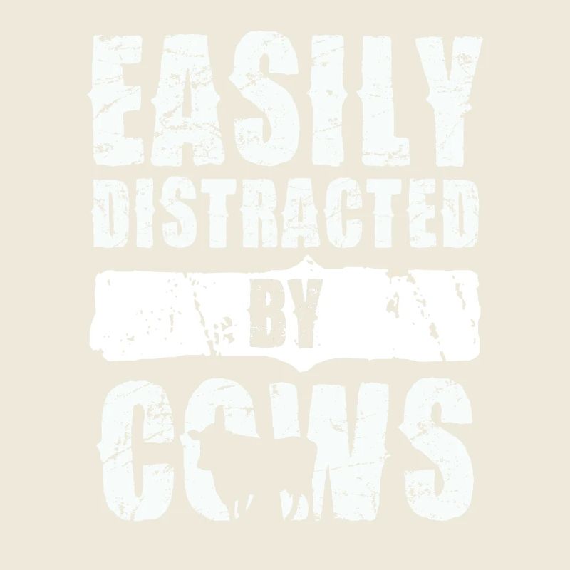 Facilement distrait par le motif de vache drôle de vache