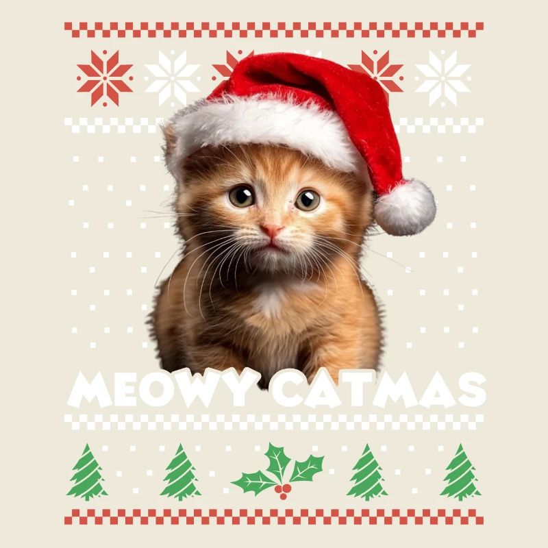 Meowy Catmas Weihnachten Partnerlook - Santa Hat