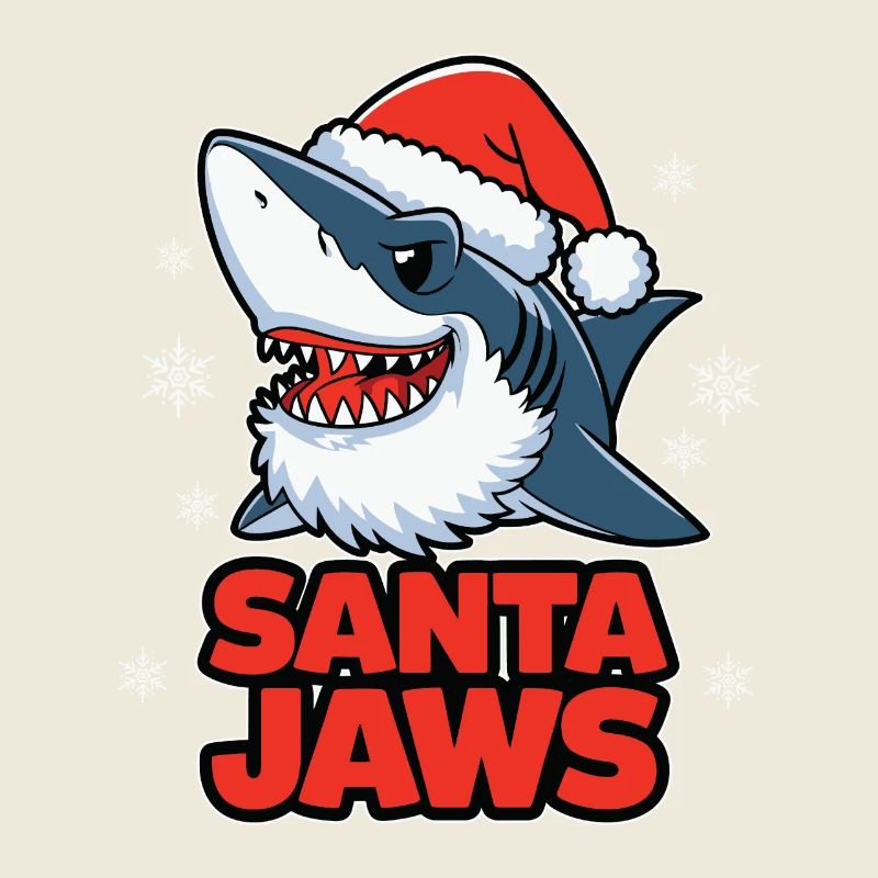 Santa Jaws Funny Christmas Shark Christmas
