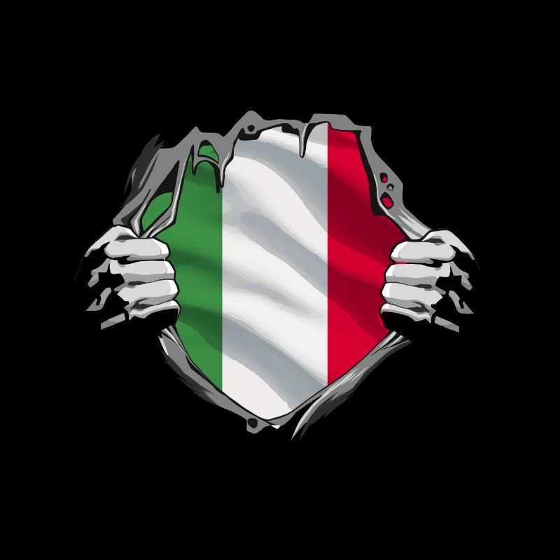 Drapeau italien à déchirer le cœur