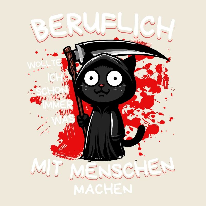 Beruflich wollte ich was mit Menschen machen Katze