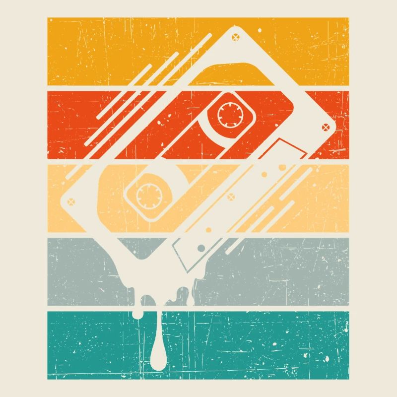 Dripping Cassette Tape Retro