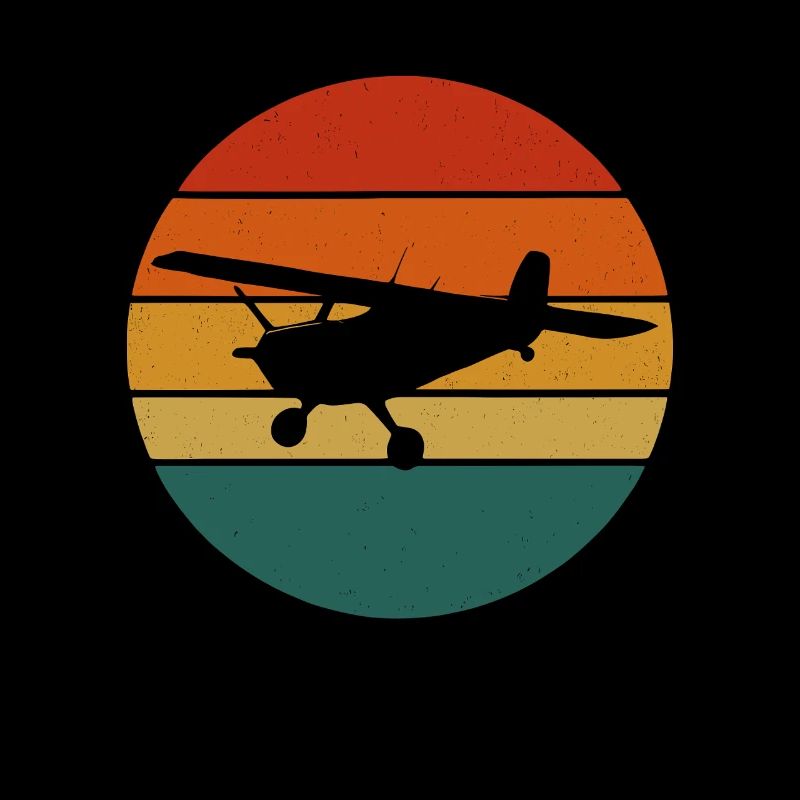 Retro Airplane – Sunset Design