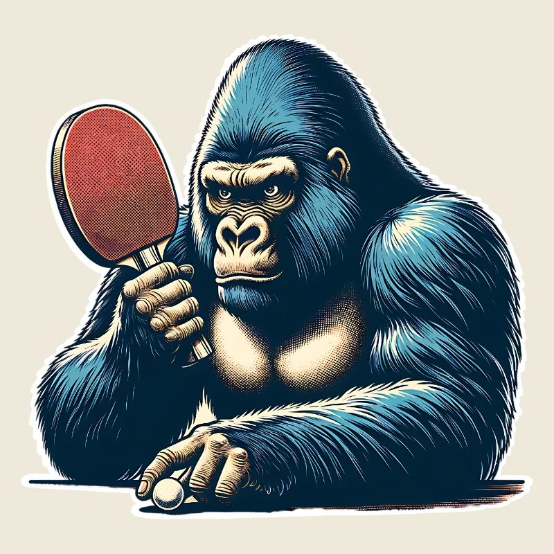 Gorille du tennis de table