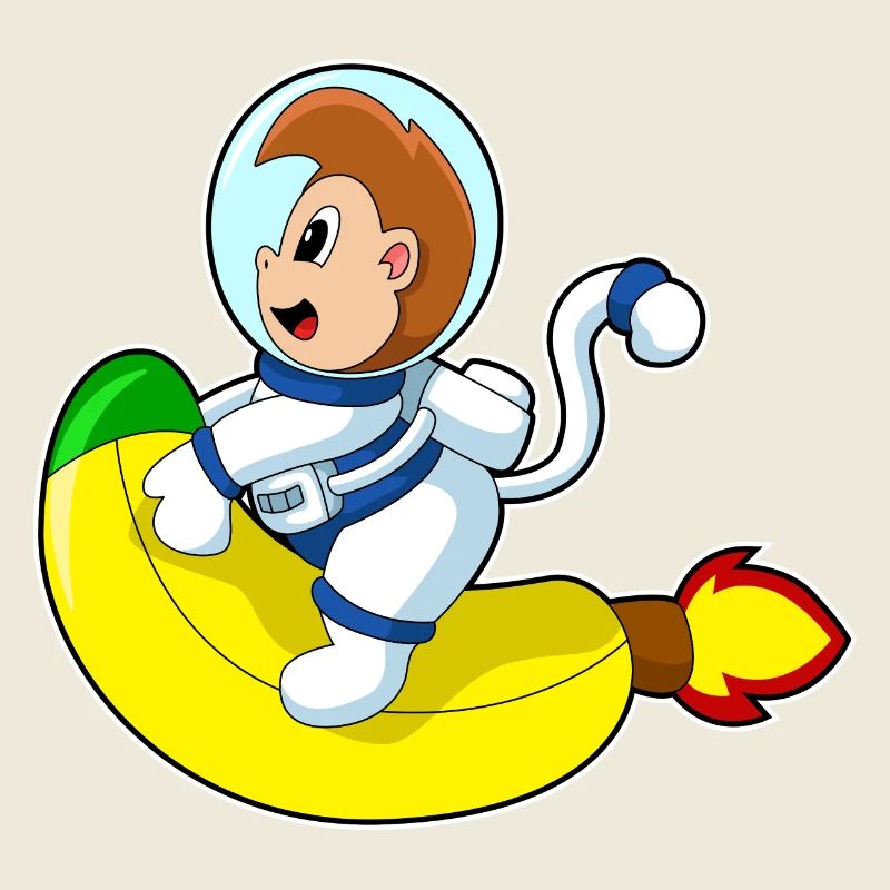 Affe Banane Astronaut