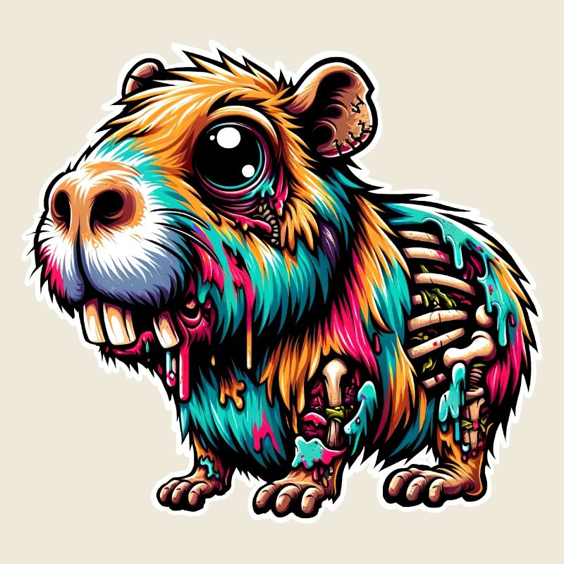 Capybara Zombie Monstre