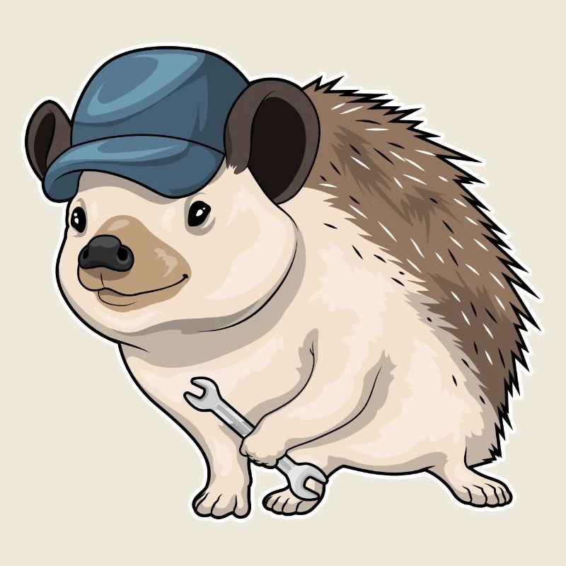 Clé artisanale hérisson