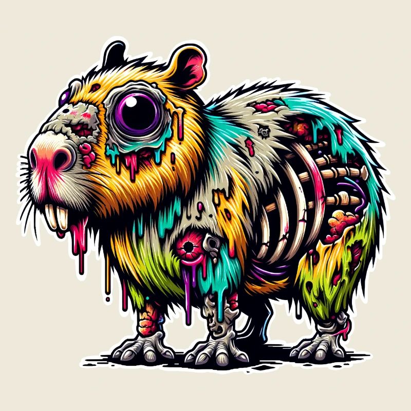 Capybara Zombie Monster Halloween