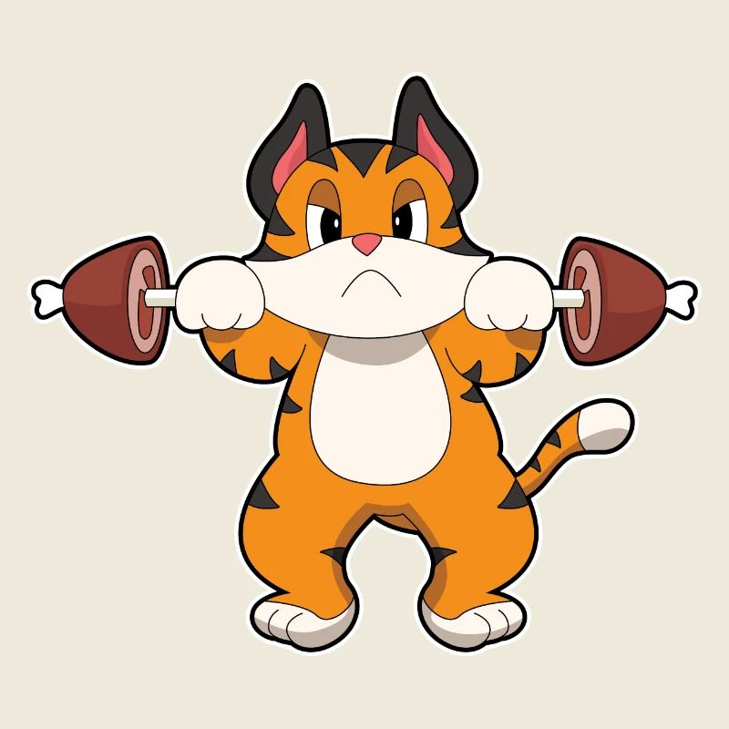 Tiger Gewichtheben Langhantel