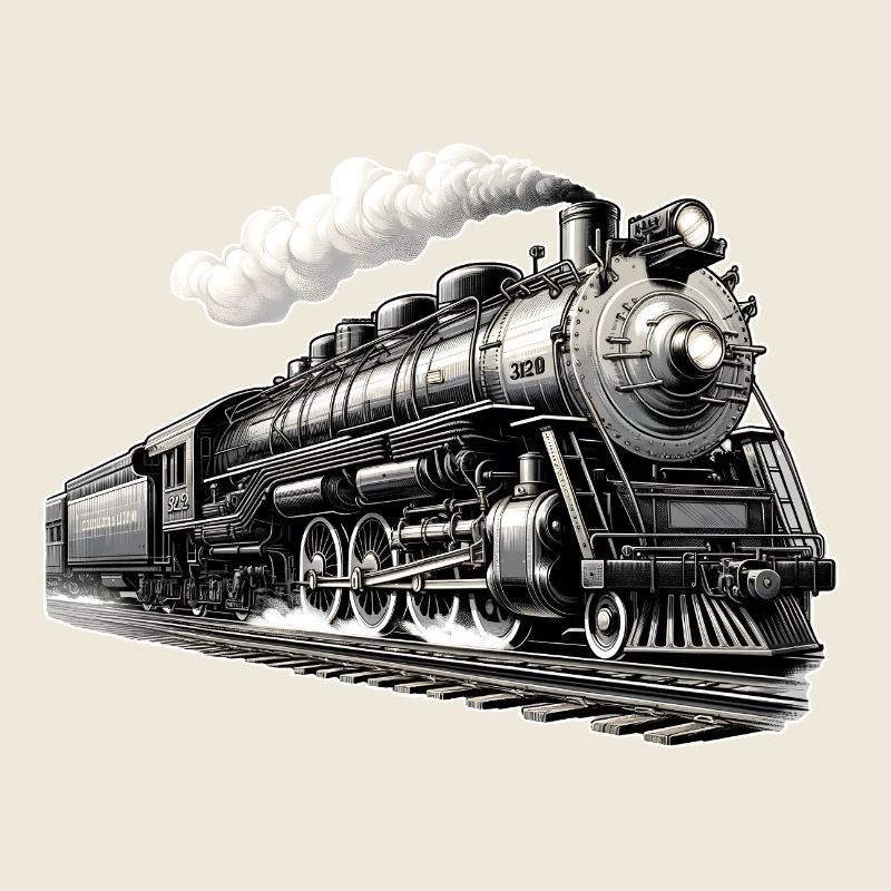 Graphismes de locomotives à vapeur