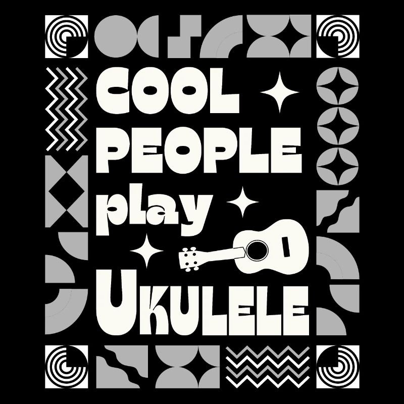 Cool people play Ukulele white