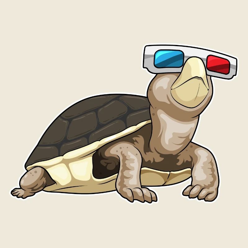 Schildkröte Brille